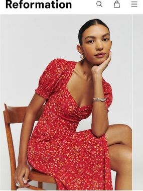 Reformation “Lacey” Midi Dress